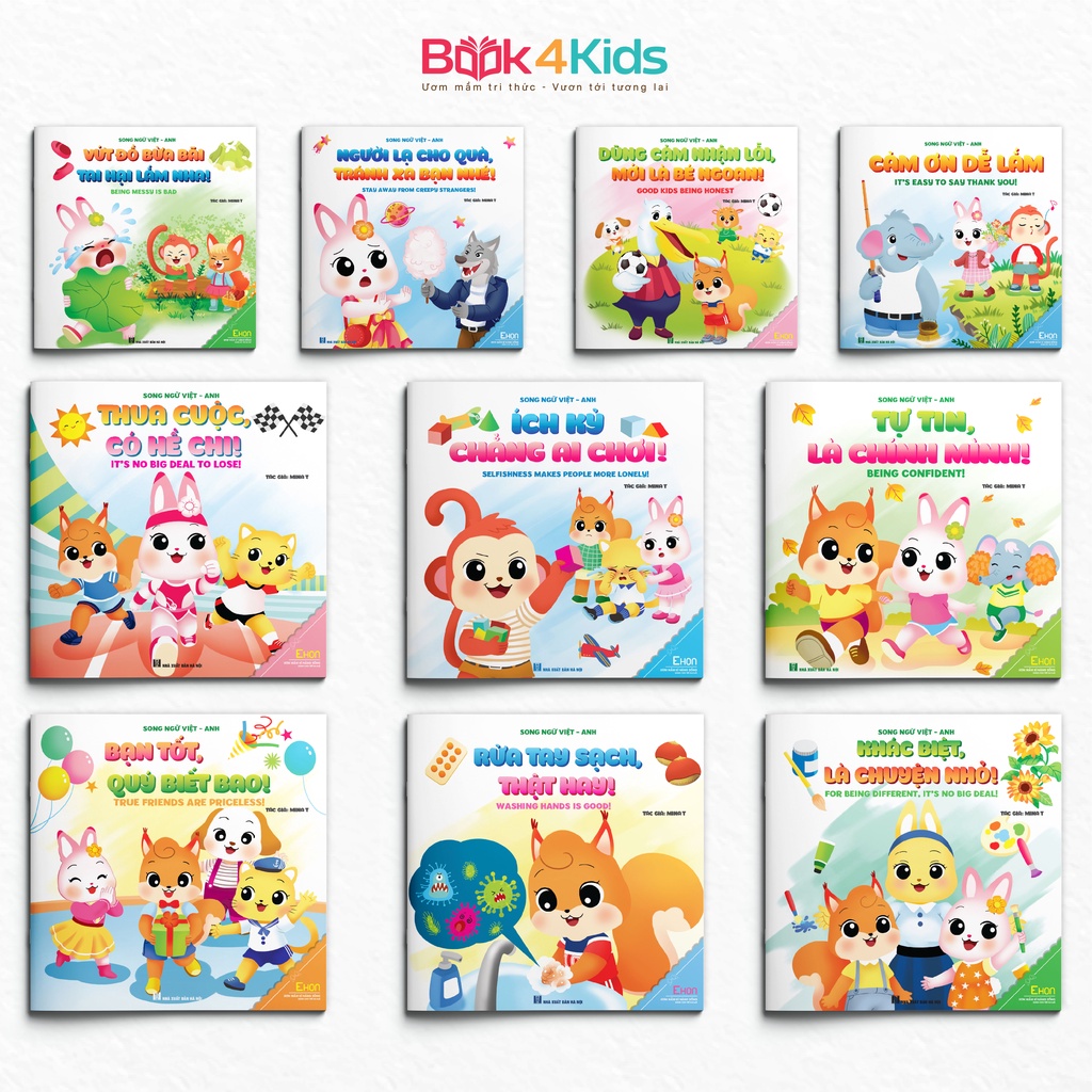Sách - Combo 10 Cuốn Ehon Kĩ Năng Sống - Dành Cho Bé 3-6 Tuổi