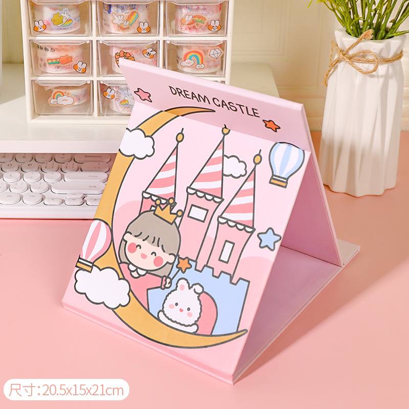 Gương để bàn gấp gọn đáng yêu, gương soi để bàn hoạt hình cute GDB1