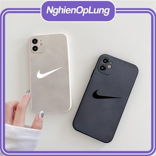 Ốp iPhone ốp lưng iPhone viền vuông Ni. ke basic bảo vệ camera dành cho iP6 đến iP14promax - li476