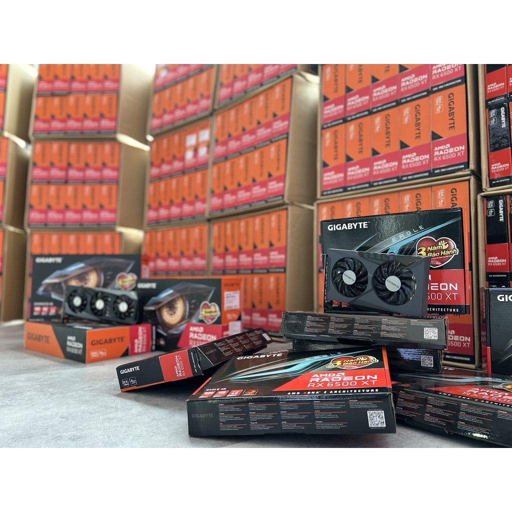 Card màn hình Gigabyte Gaming RX 6500 XT O4G - BH 3 năm