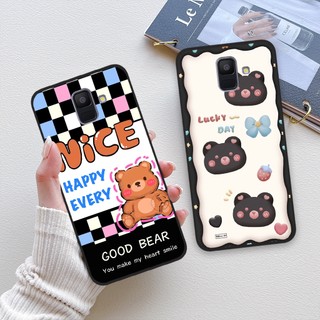 Ốp lưng Samsung Galaxy A6 2018 / A6+ / A6 Plus, ốp điện thoại samsung hình gấu Pink Lottso dễ thương
