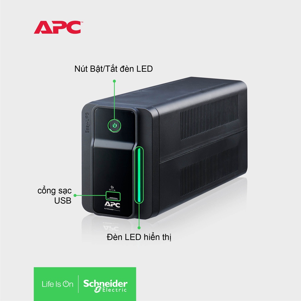 Bộ lưu điện APC by Schneider Electric UPS 700VA 230V & ổn áp BVX700LUI-MS