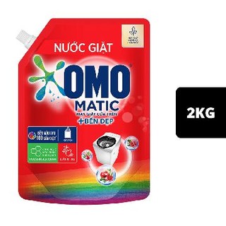 Nước Giặt OMO Matic Cửa Trên Bền Đẹp Lựu Tre Túi 2kg