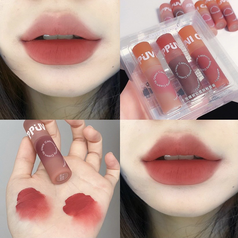 Son kem CAPPUVINI căng mọng bền màu Beauty Cream Lip Glaze CAPU70