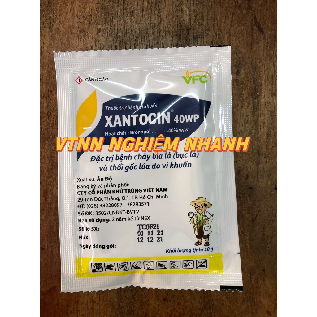 Thuốc trừ bệnh vi khuẩn lúa Xantocin 40 WP 18g - VFC