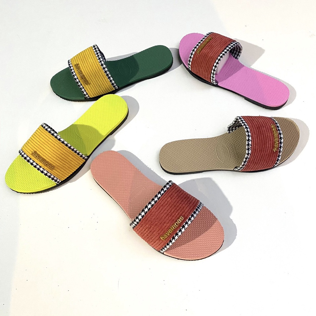 Dép quai ngang nữ havanas 5 màu mẫu mới, êm ái thời trang.