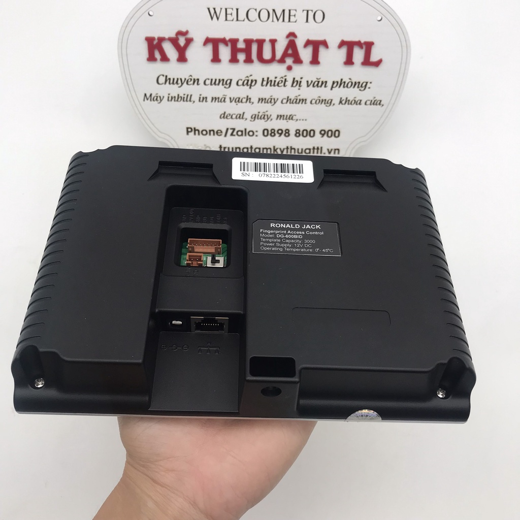 Máy Chấm Công Vân Tay Ronald Jack DG600BID ( Pin lưu điện 6 tiếng)