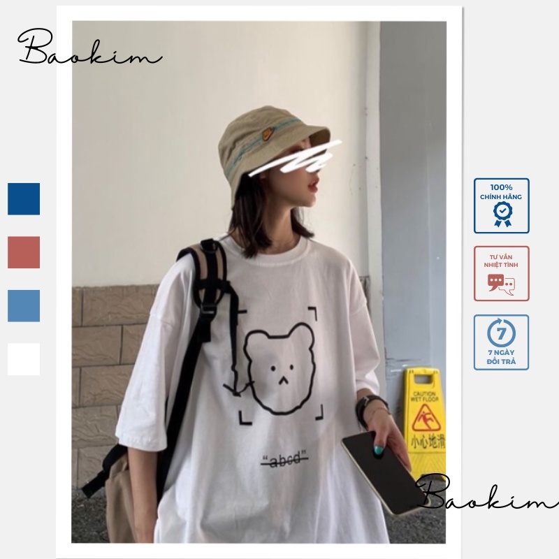Áo thun tay lỡ Nam Nữ Unisex in mặt gấu cute thời trang Hàn Quốc ATTL_004
