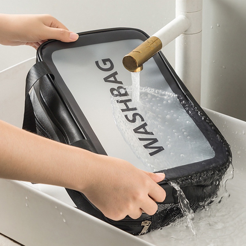 Túi đựng mỹ phẩm, đồ trang điểm, vật dụng cá nhân du lịch trong suốt đa năng chống thấm nước dung tích lớn dành cho nữ