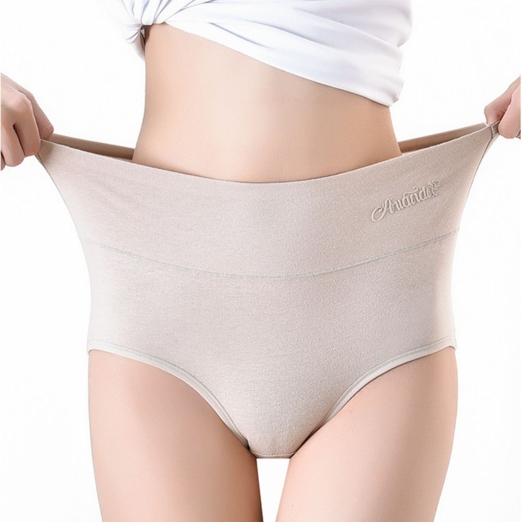 Quần lót nữ cạp cao tôn dáng gợi cảm, Quần chíp nữ cotton kháng khuẩn thoáng mát DOPICO L6006