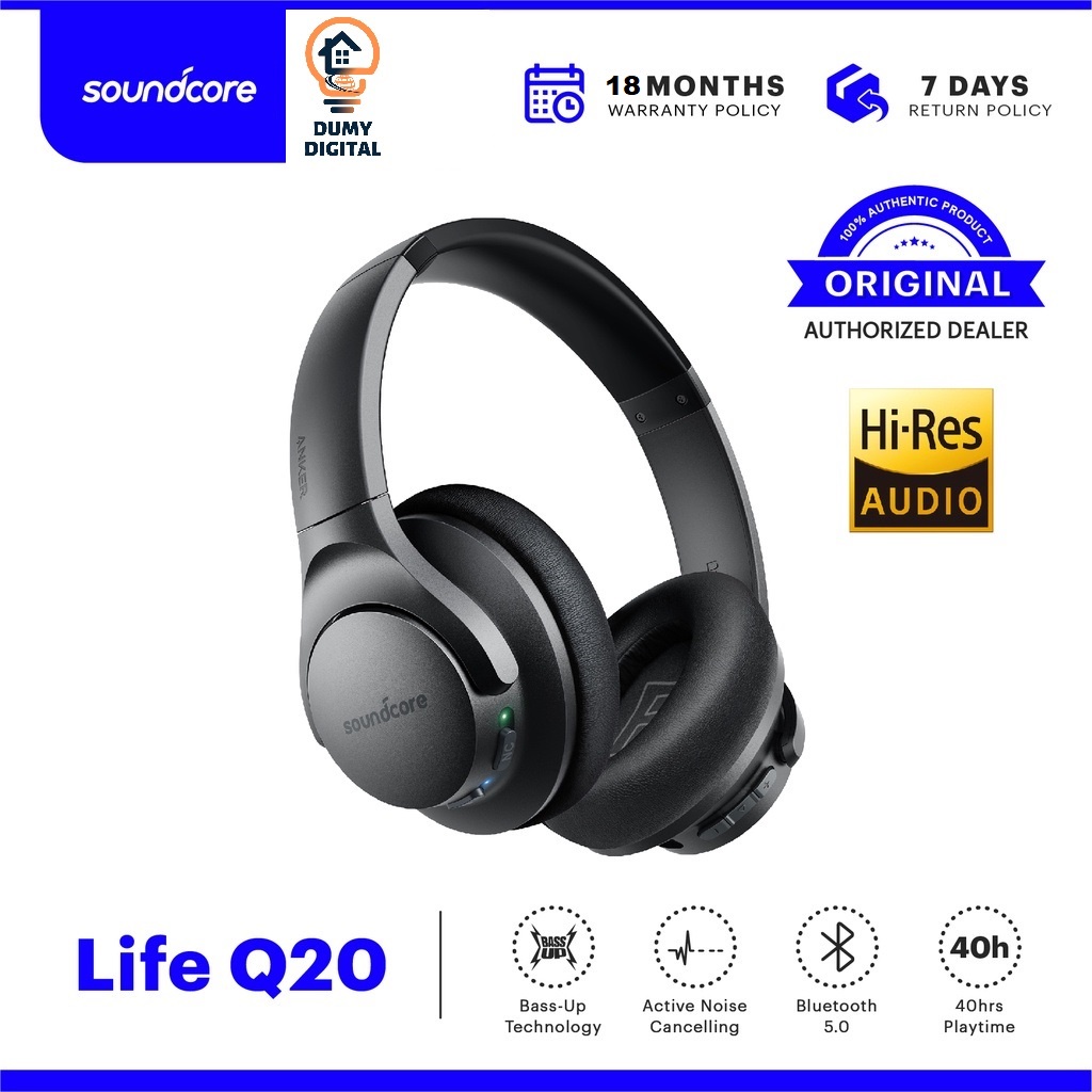 Tai Nghe Bluetooth Anker SoundCore Life Q20 - A3025 | Chụp tai Over Ear | Chống ồn