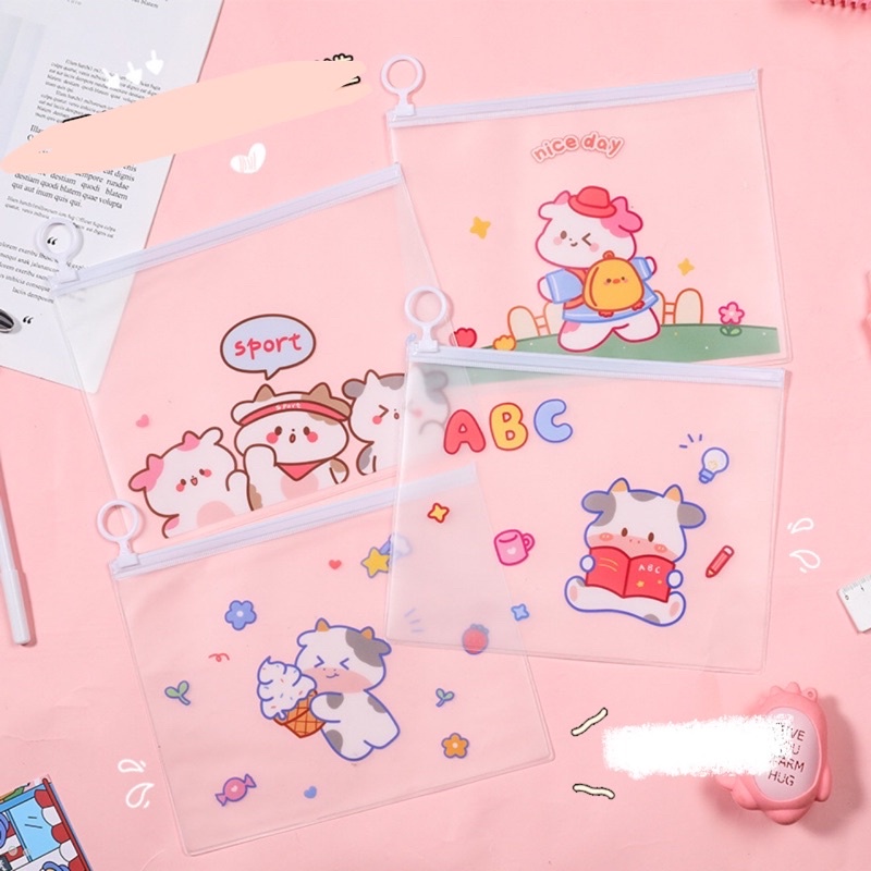 Túi Zip khoá kéo đựng bút, mỹ phẩm, đồ dùng học tập - PK006