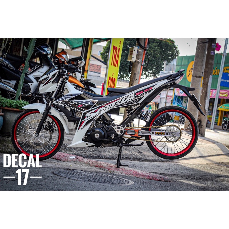 Tem satria trắng tem chế trắng đen