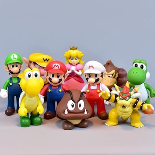 Mô hình các nhân vật Super Mario Size To 10-14cm Công Chúa Peach Rùa Gai Browser Khủng Long Yoshi Đười ươi King Nấm Toad