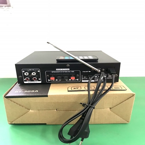 Âm ly mini bluetooth karaoke chạy điện 12v/220v BT-309a hàng trung ương chính hãng loại 1