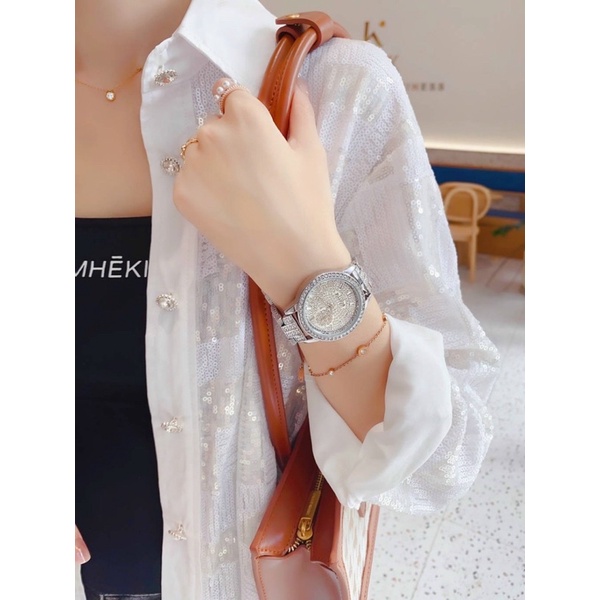 Đồng hồ nữ Scottie 33mm tiểu thư mặt đá sang trọng Mai Luxury Watch SC 9106