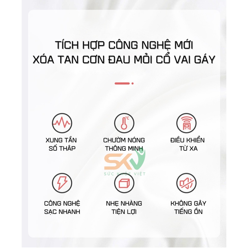 Máy Massage Vai Cổ, Xóa Tan Ngay Các Cơn Đau Mỏi Cổ Vai Gáy, Thư Giãn, Giúp Lưu Thông Tuần Hoàn Khí Huyết, Nhựa An Toàn