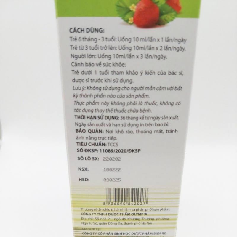 Siro Thymo Zinckids Biopro - tăng sức đề kháng cho trẻ em