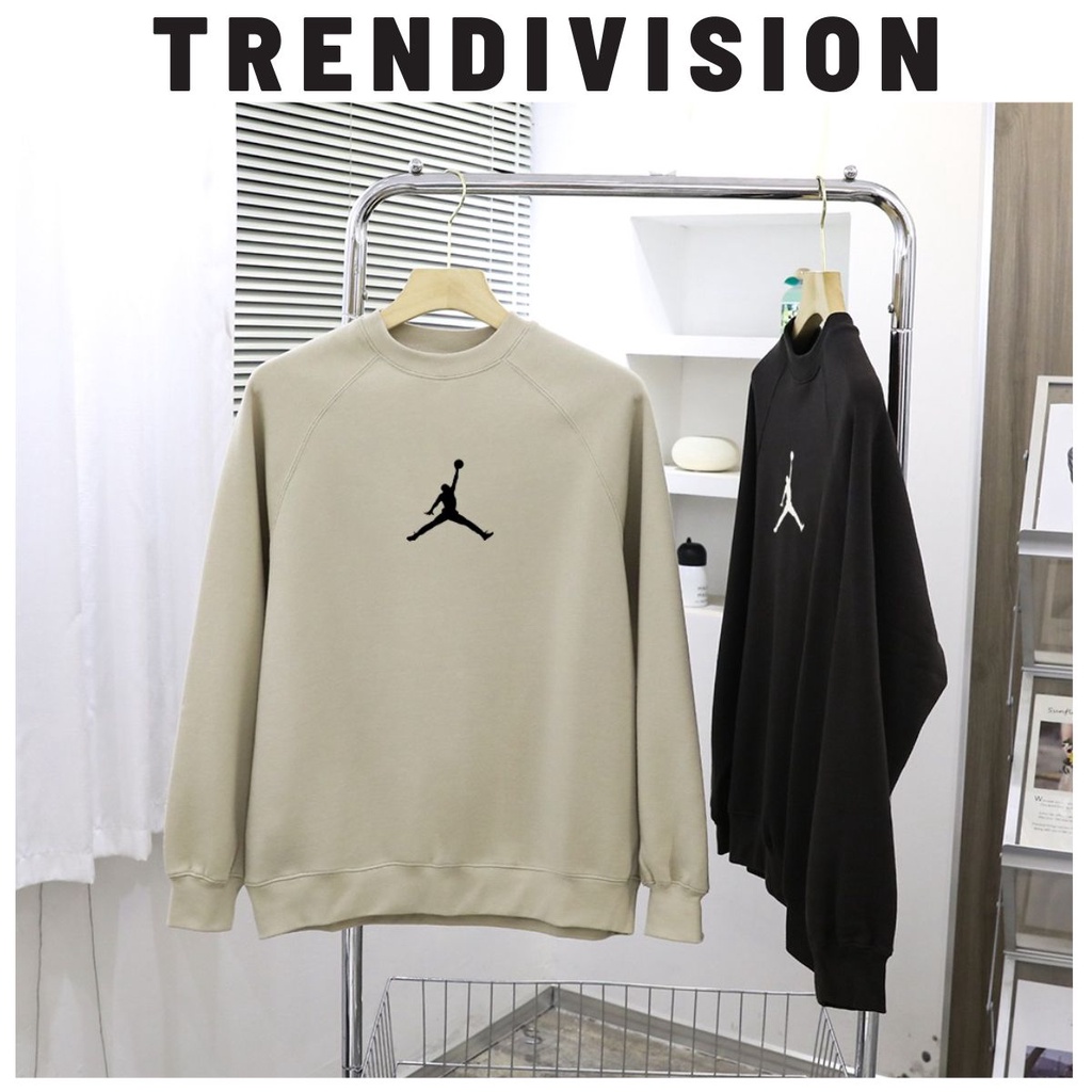 Áo Sweater Jordan Nỉ Lót Bông form rộng Nam Nữ Unisex