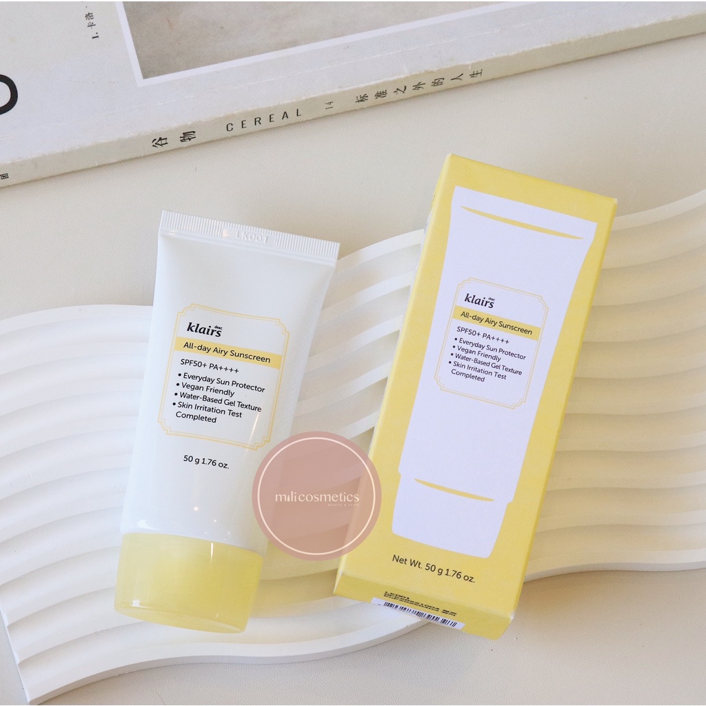 Kem chống nắng  Klairs All day Airy sunscreen SPF50+ PA++++ 50ml