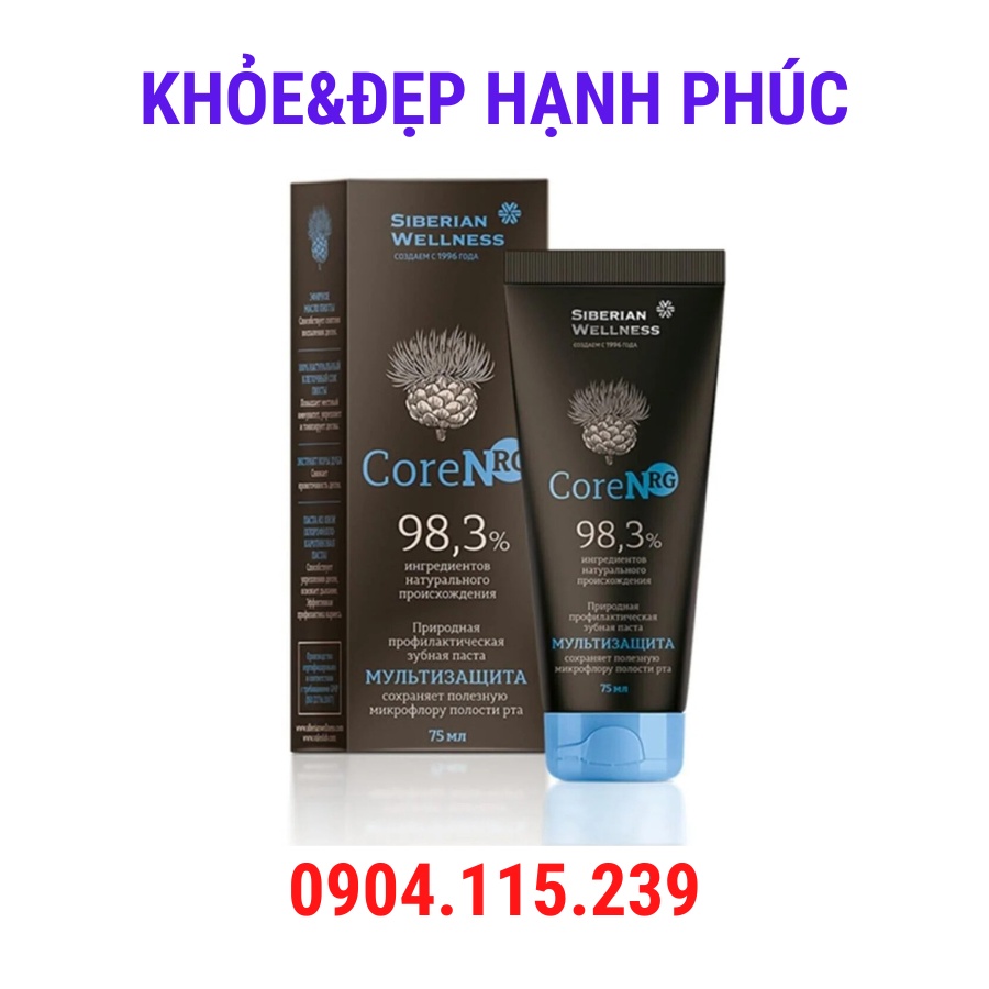 Kem đánh răng Siberian Wellness CoreNRG Extra Rich Botanical Toothpaste  – 75ml/tuýp