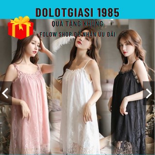 Đầm Ngủ Váy Ngủ Brabikini Chất Liệu Ren Thiết Kế 2 Dây Siêu Đẹp 5174.QNA66