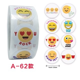 sticker cuộn đủ mẫu 500 sticker / cuộn
