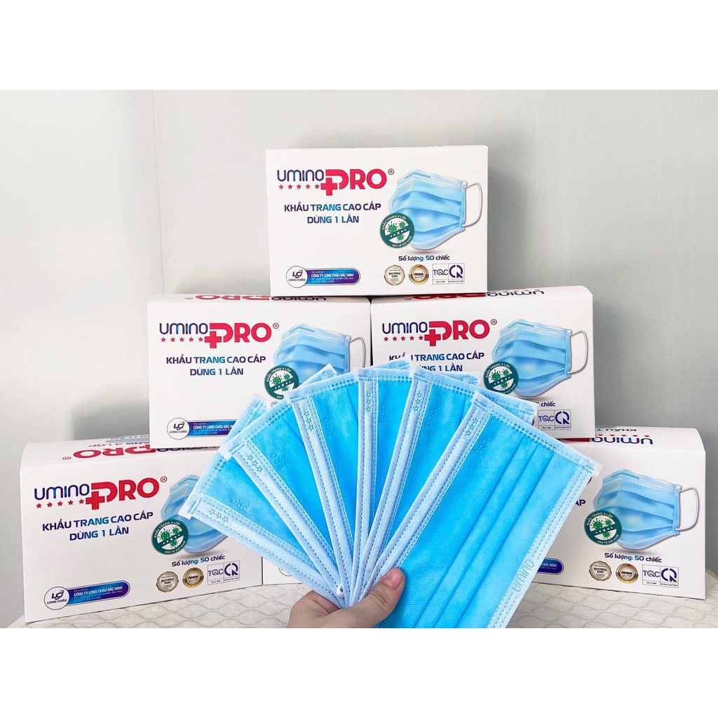 Khẩu trang y tế 4 lớp hộp 50 chiếc không xù lông