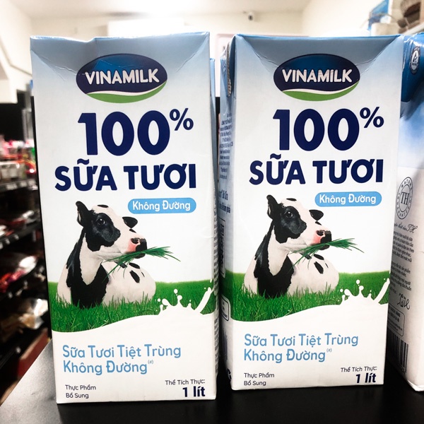 [Date ngắn] Sữa tươi Vinamilk 100% không đường 1L