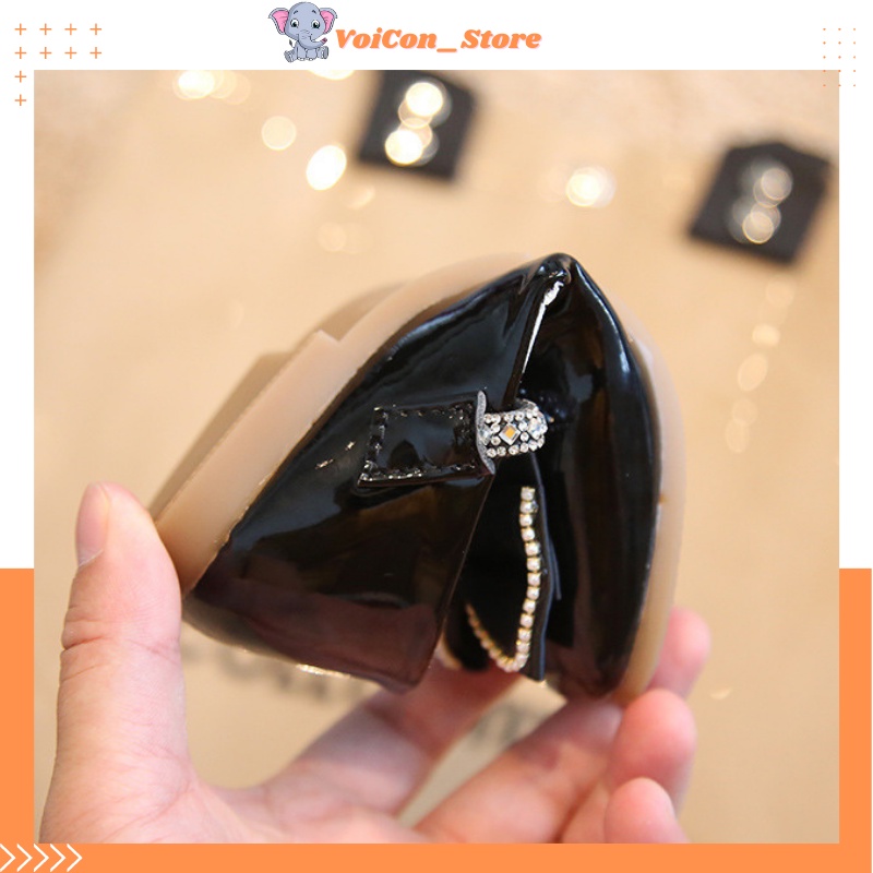 Giày búp bê bé gái, giày công chúa nơ ngọc đính đá xinh xắn cho bé 2-10 tuổi