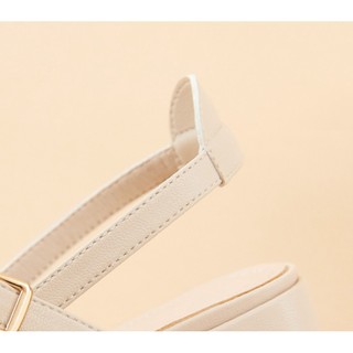 Dép Nữ Sandal Gót Thấp 3 Phân Bít Mũi