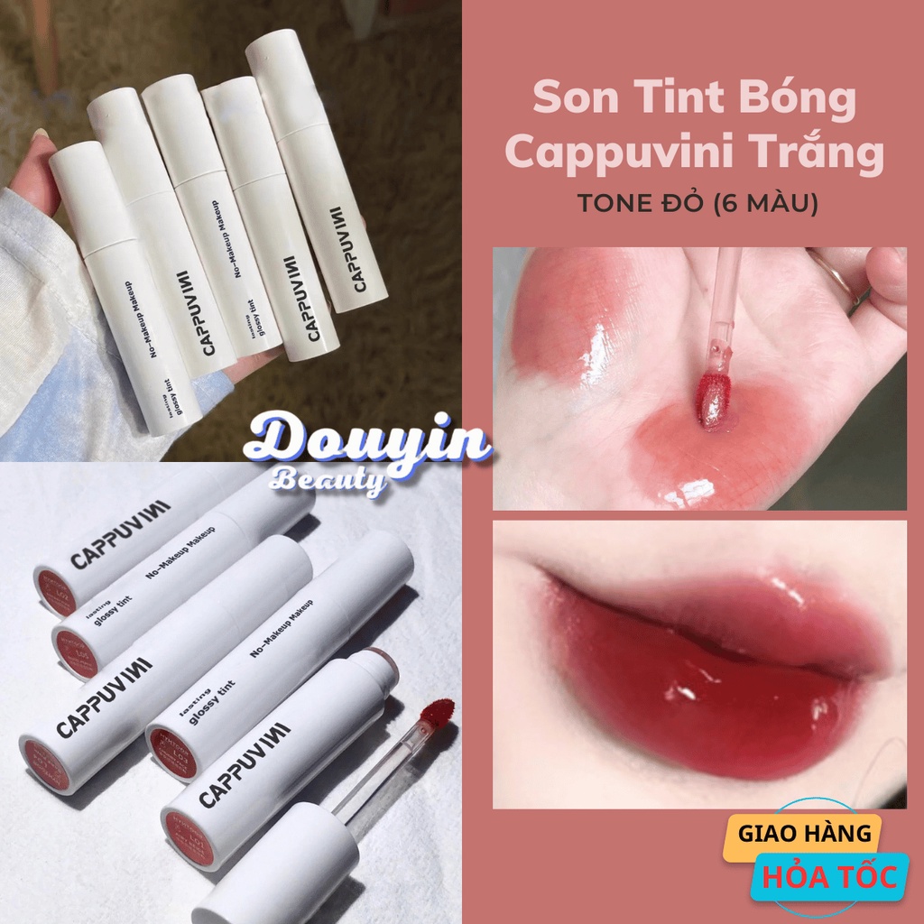 Son Kem Bóng - Cappuvini Trắng Căng Mọng Mướt Môi Dưỡng Ẩm (6 Màu) SM09 - Mỹ phẩm Nội Địa Trung Douyin Beauty