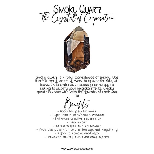 Trụ Smoky quartz màu nâu khói dùng thanh tẩy, reiki, thiền định