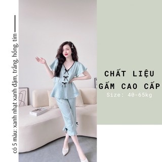 Đồ bộ big size, đồ bộ mặc nhà gấm cao cấp mềm mại trẻ trung <65kg