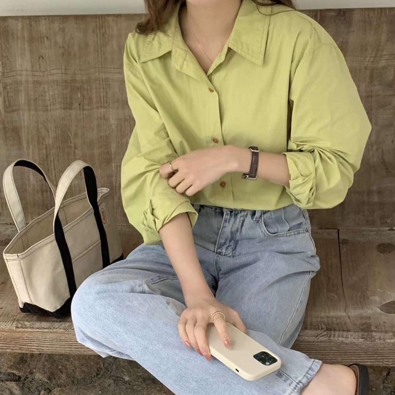 Áo somi trơn 01210 - Gmornin