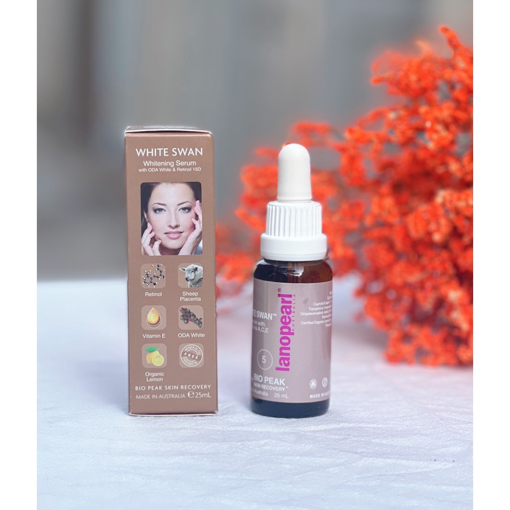 Lanopearl White Swan 25ml - Serum trắng da nhau thai cừu