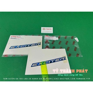 Tem sườn Ex 150 Led 2020 Xanh Da Raptor ( chử Exciter ) (1 Miếng)