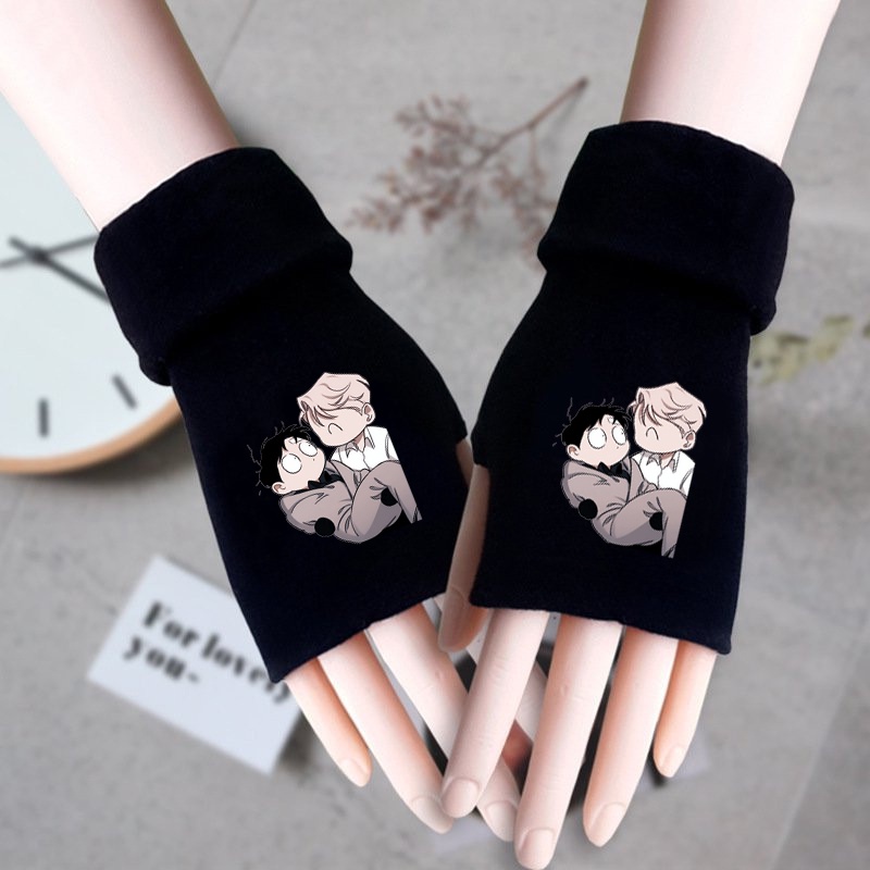 Găng tay len ROSES AND CHAMPAGNE Hoa Hồng và Rượu Vang manhwa BL thời trang cá tính chibi ấm áp