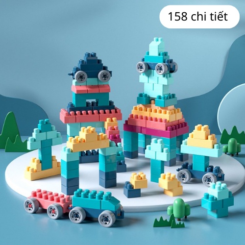 Đồ chơi Le go xếp hình lâu đài thông minh cho bé. Đồ chơi lắp ráp, ghép hình trí tuệ cho trẻ em, con trai, gái 2-5 tuổi