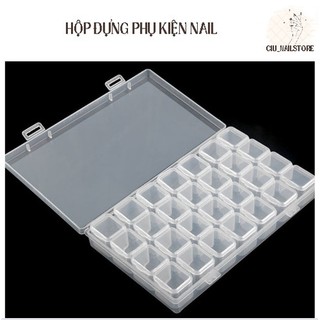 Hộp 28 ngăn đựng đá charm phụ kiện nail CIU_NAILSTORE