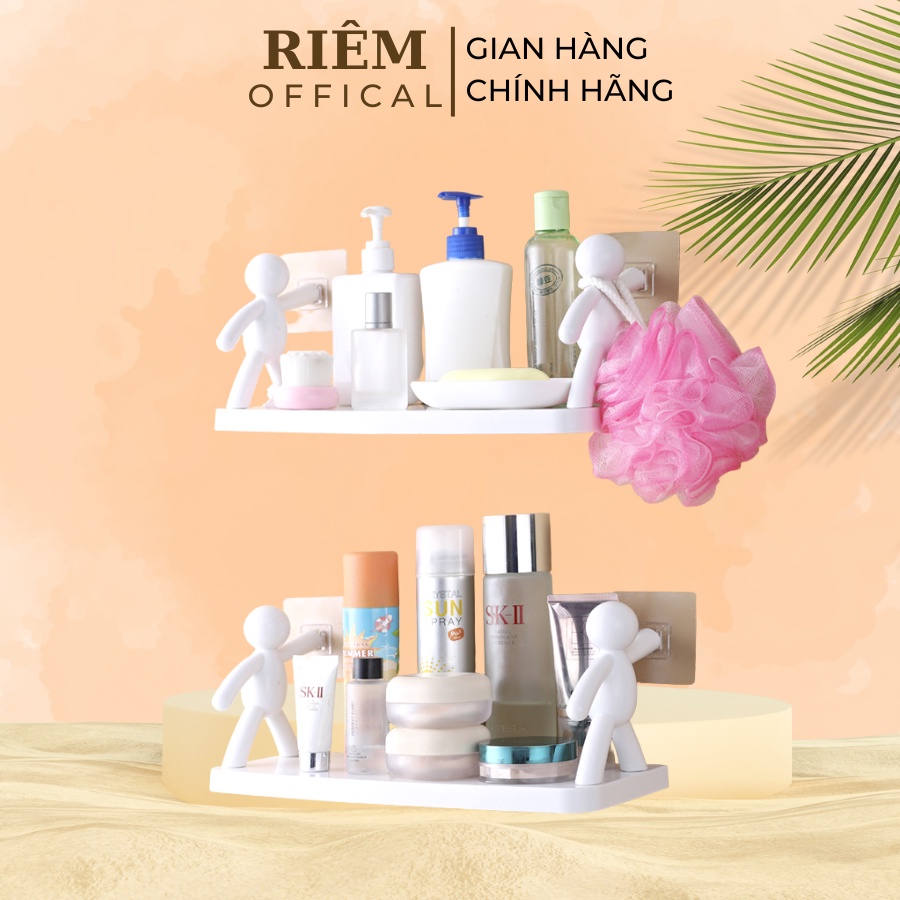 Kệ Dán Tường Đa Năng Hình Người Độc Đáo Nhựa PP An Toàn Tiện Lợi RIEM