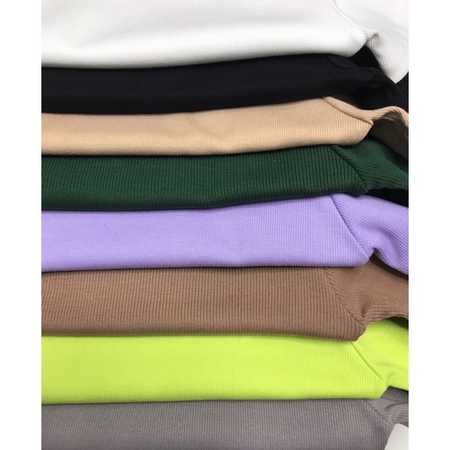 Áo thun gân body croptop ZR dày dặn