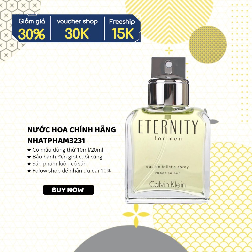 CK - Enternity For Man EDT 10ml Nước hoa Chính Hãng
