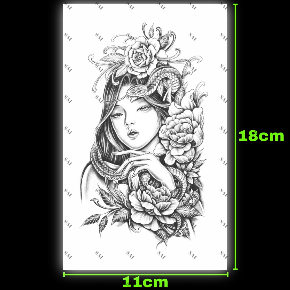 Miếng dán hình xăm tạm thời SAI MAGIC TATTOO 832 18CM×11CM chống thấm nước lâu trôi lên đến 2 tuần