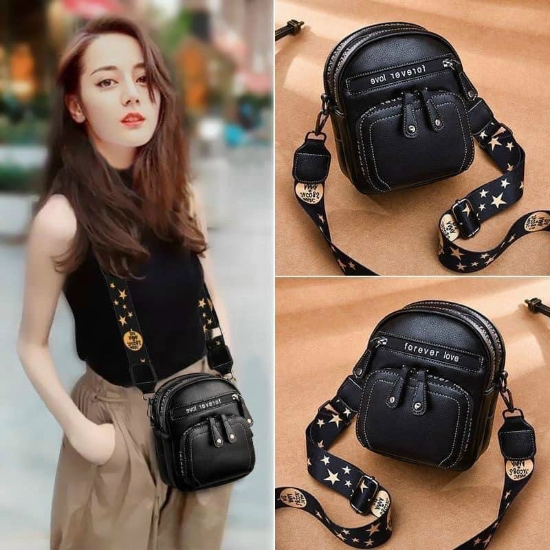 BALO NỮ MINI ĐEO CHÉO DA MỀM NHIỀU NGĂN ĐẸP GIÁ RẺ