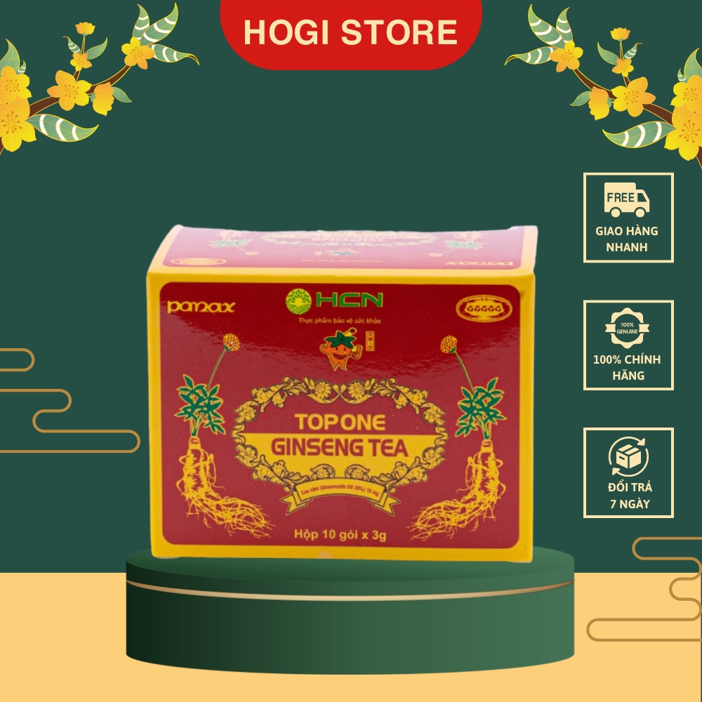 Trà Sâm HCN Topone Ginseng Tea Chiết Xuất Nhân Sâm Hàn Quốc Tăng Cường Sức Khỏe Hộp 10 Gói