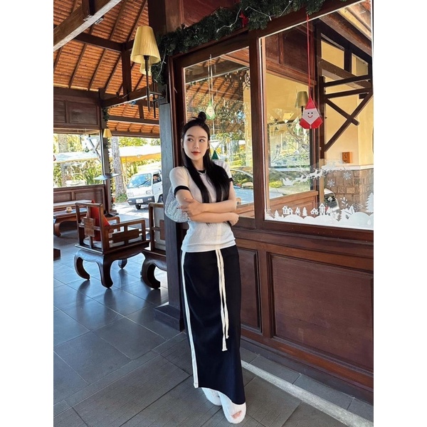 Set body áo kèm chân váy siêu hot chất tăm siêu xinh