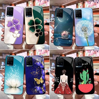 Ốp Lưng VIVO V20, V21 5G, Y21, Y21S, Y33S, T1X 4G Mặt kính cường lực sáng bóng, cao cấp