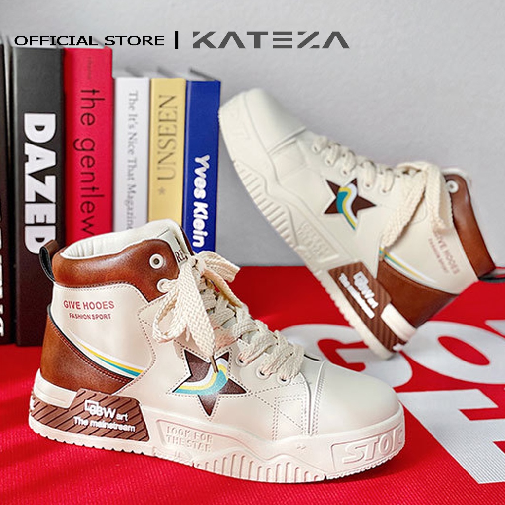 Giày nam KATEZA86 cao cổ ullzang chất da cao cấp thiết kế năng động trẻ trung có size từ 39 đến 44