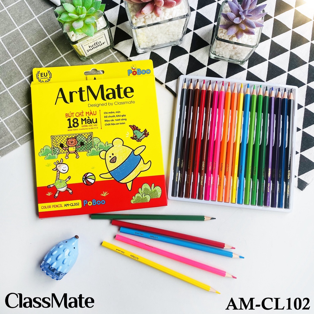 Chì Màu Classmate hộp 12/18/24 màu AM-CL101/102/103